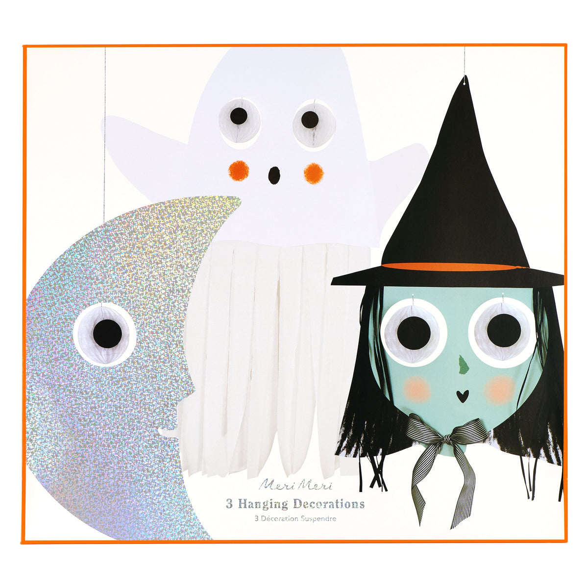 Decorações Gigantes Halloween Bruxa, Fantasma e Lua