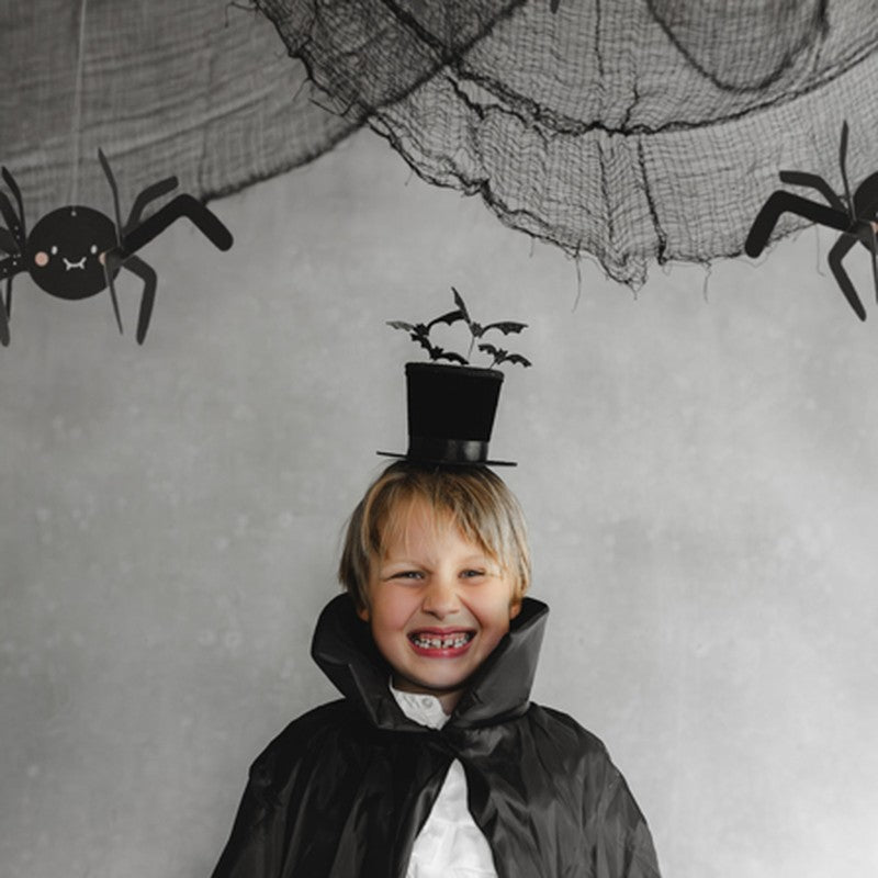 Bandolete Halloween Cartola com Morcegos, decoração de Halloween