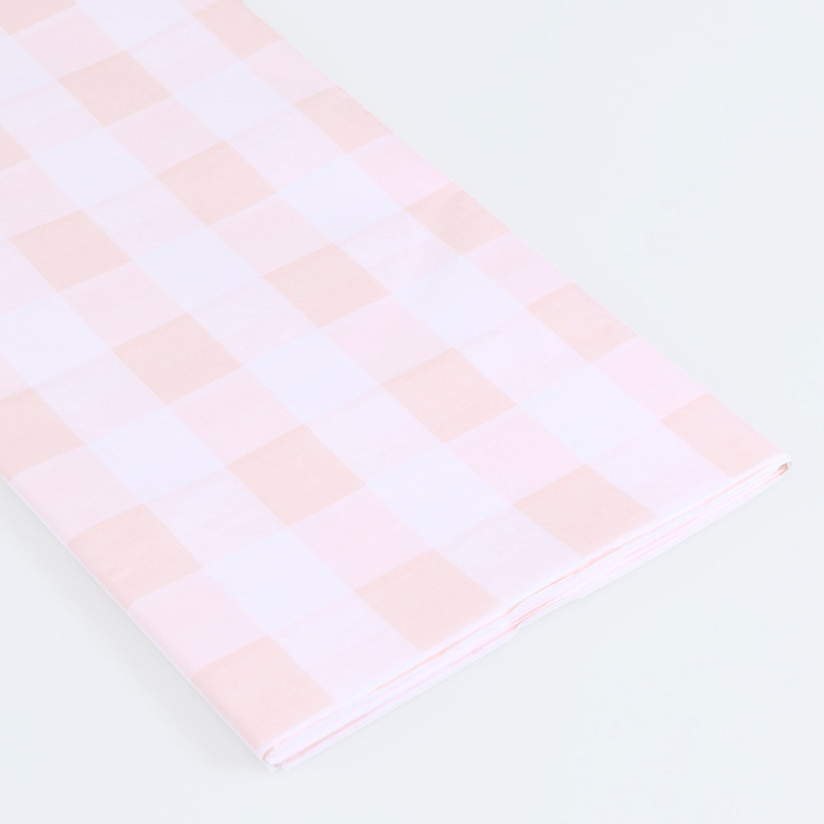 Toalha de Mesa de Papel Gingham Rosa detalhe