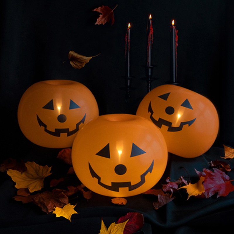 Balões LED Abóbora (Pack 5), decoração de Halloween