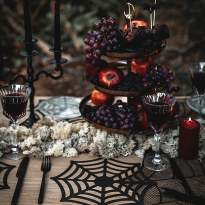 Individuais Teia de Aranha (Pack 4), decoração de Halloween