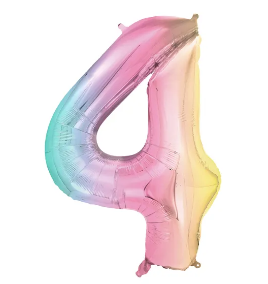 Rainbow Number Balloons