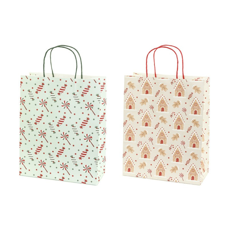 Sacos de Oferta Doces de Natal 26x32,5x12 cm (Pack 6)