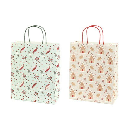 Sacos de Oferta Doces de Natal 26x32,5x12 cm (Pack 6)
