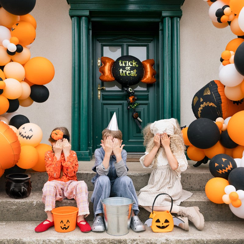 Saco de Doces Abóbora em Feltro, decoração de Halloween