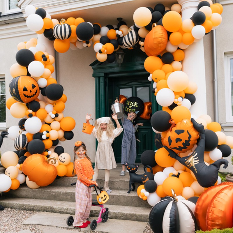 Saco de Doces Abóbora em Feltro, decoração de Halloween