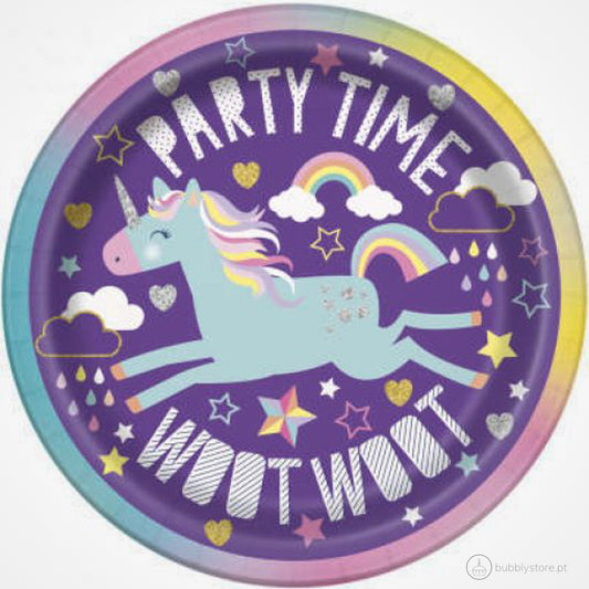 Unicorn Party Time Plates