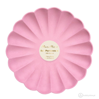 Platos grandes de color rosa oscuro