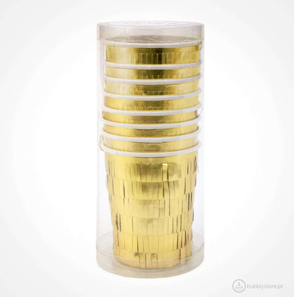 Copas con flecos dorados