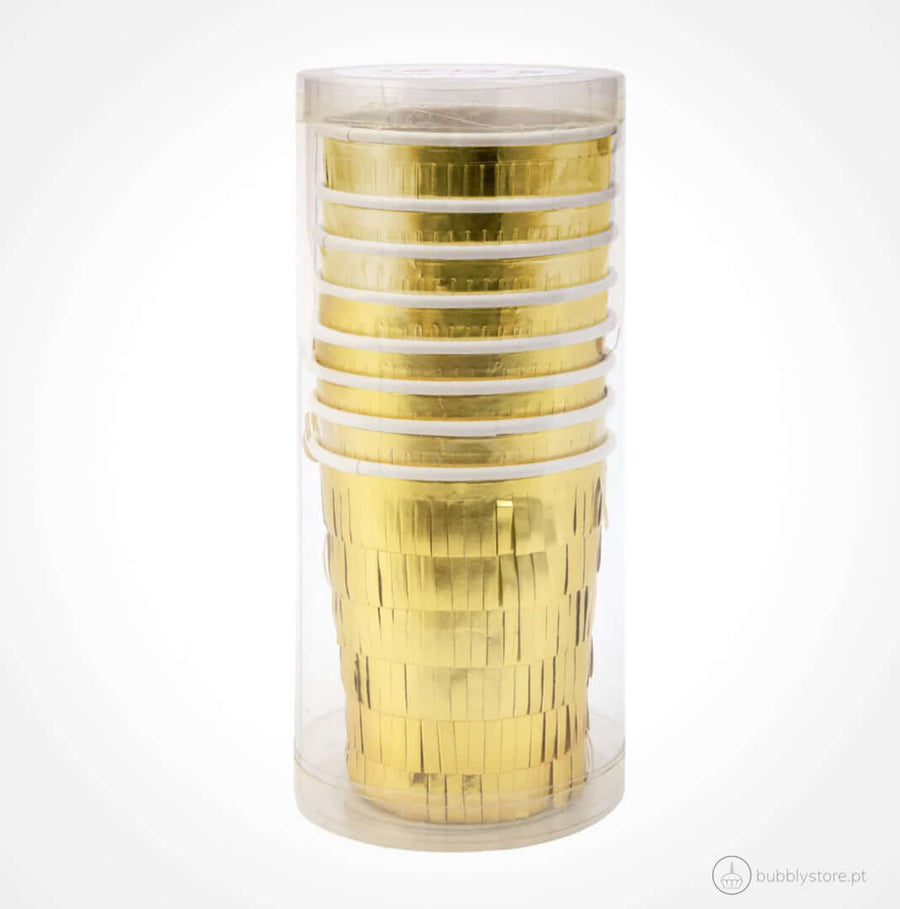 Copas con flecos dorados