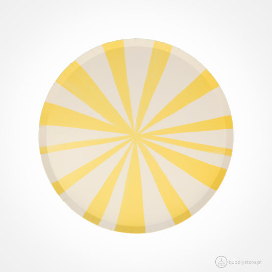 Yellow Striped Plates