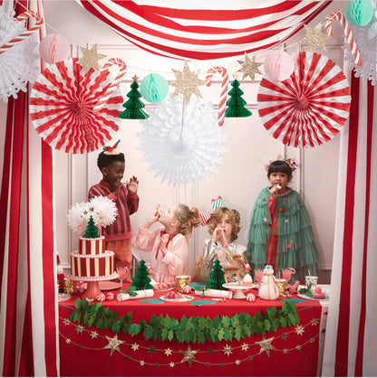 Grinalda com decorações em papel para decoração de festa de Natal, com 1,8m de comprimento.