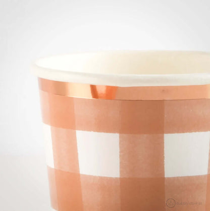 Orange Check Cups
