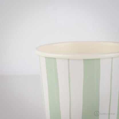 Pastel Striped Cups