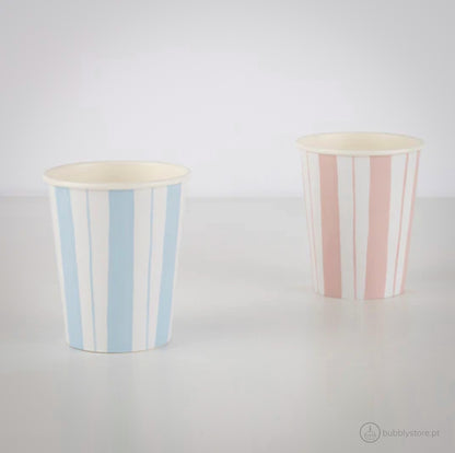 Pastel Striped Cups