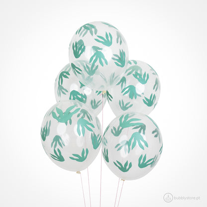 Conjunto balões da temática Dinossauros, com 30 cm de diâmetro.
Balões biodegradáveis em látex natural.
Cada embalagem é composta por 5 unidades.