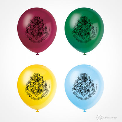 Balões de latex da temática Harry Potter, com 30 cm de diâmetro.
Cada embalagem contém 8 unidades.