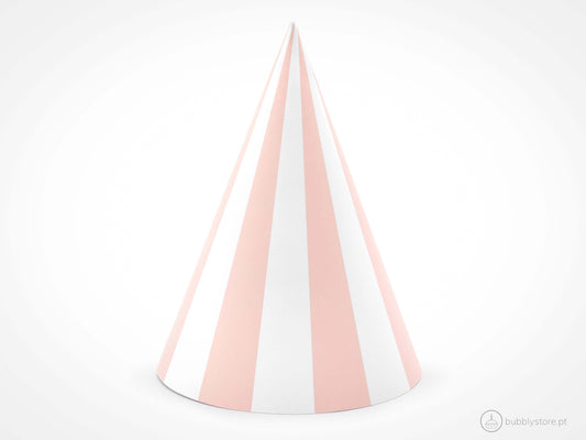 Pink and White Striped Hats