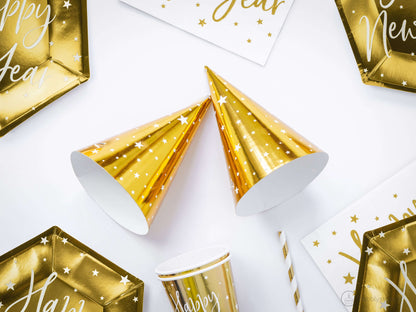 Sombreros de estrella dorada