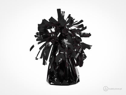 Peso preto para balões para decoração festa aniversário, com aproximadamente 130g.