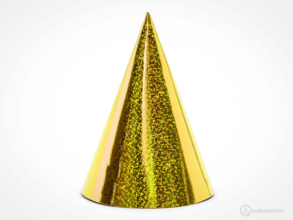 Chapéus Holográficos Dourados