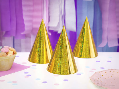 Gold Holographic Hats