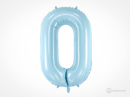 Globos de números azules