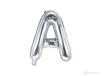 Balões Letras Prateados (A a Z)