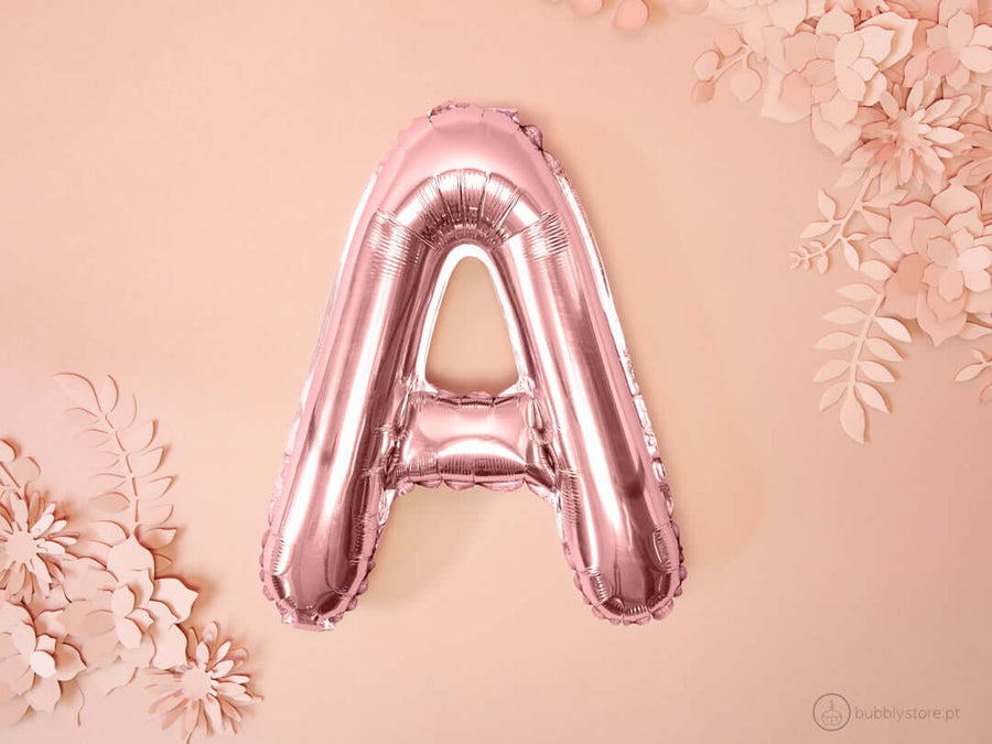Balões Letras Rose Gold (A a Z)