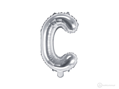Balões Letras Prateados (A a Z)