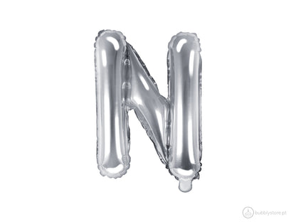 Balões Letras Prateados (A a Z)