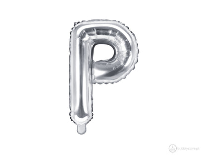 Balões Letras Prateados (A a Z)