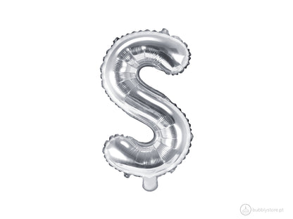 Balões Letras Prateados (A a Z)