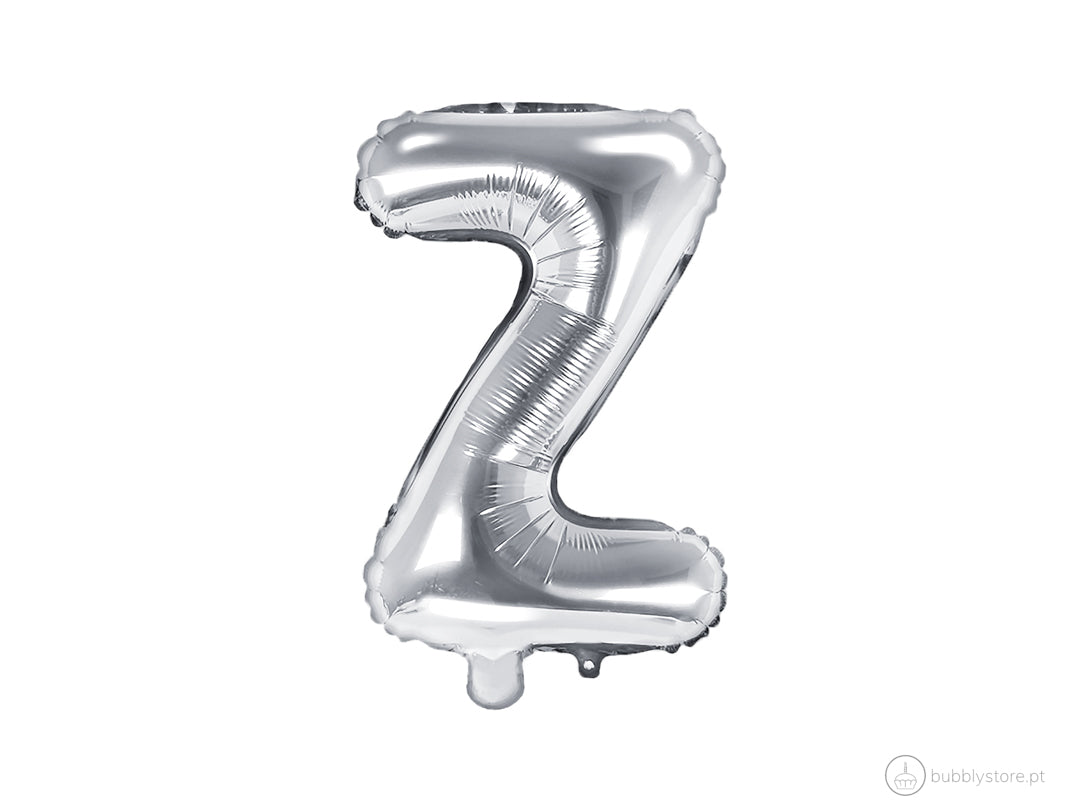Balões Letras Prateados (A a Z)