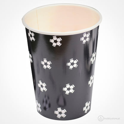 Copos da temática Futebol, com a capacidades de 260ml.
Cada embalagem contém 8 unidades.