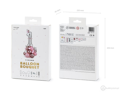 1 Pink Bouquet Balloons Kit