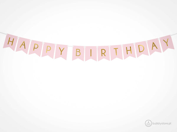 Happy Birthday Pink Wreath