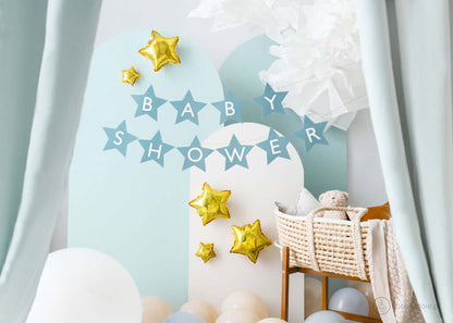 Corona azul para baby shower