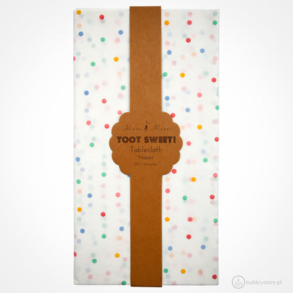 Colored Polka Dot Tablecloth