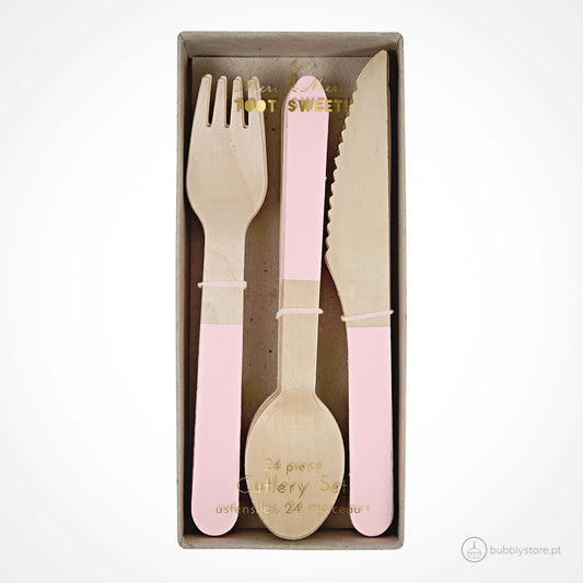 pink cutlery