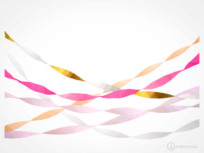 Fitas Papel Crepe Rosa