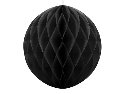 Bola de papel preta para decoração de festa ou aniversário, com 30cm.
Cada embalagem é composta por 1 unidade.