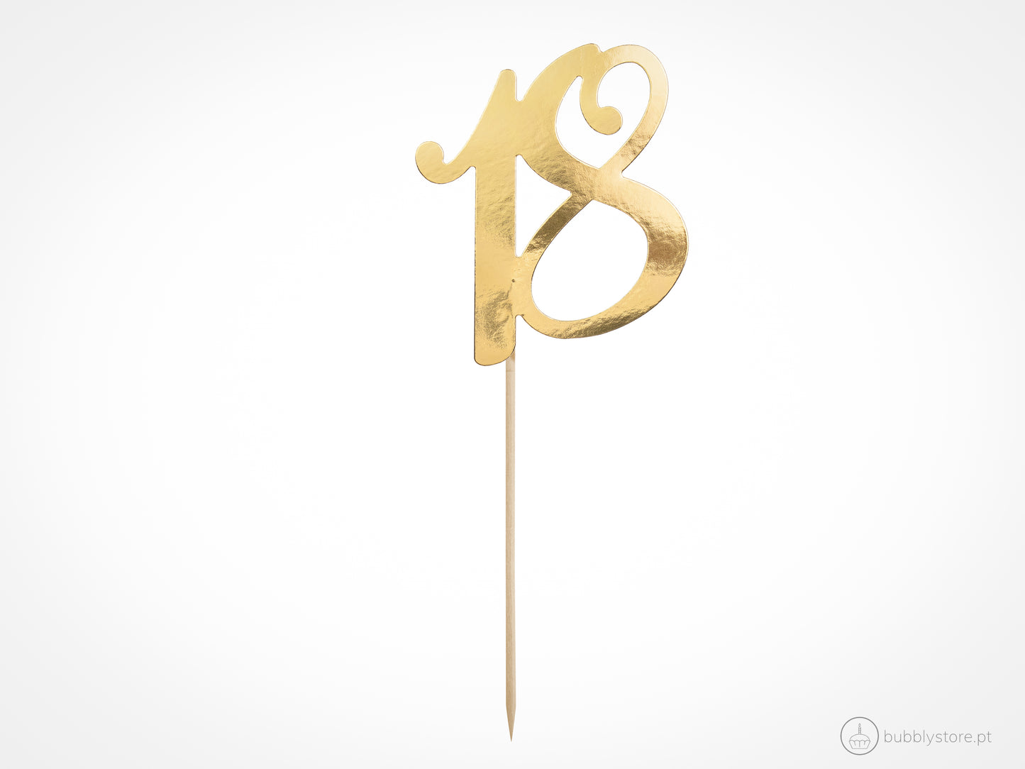 Topo de Bolo 18 anos dourado para decoração de festa aniversário, com altura de 20,5cm.
Cada embalagem contém 1 unidade.