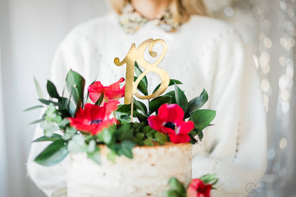 adorno para tarta de cumpleaños número 18