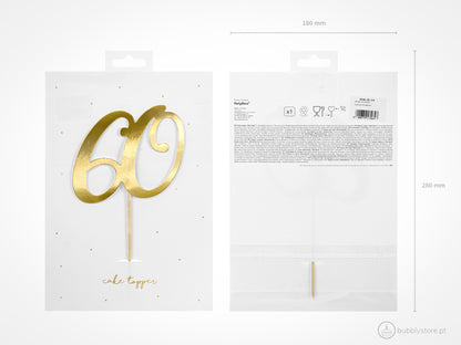 60 years cake topper