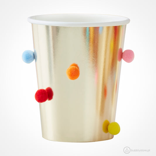 Colored Pompom Cups