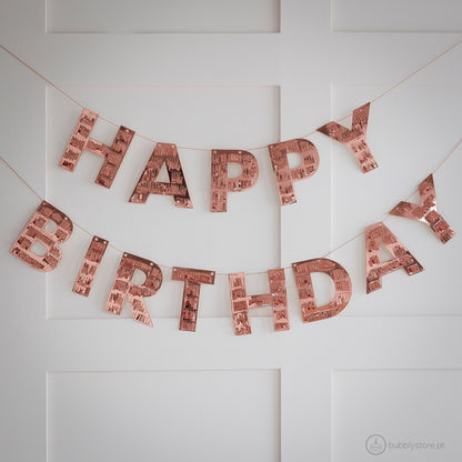 Happy Birthday Fringed Wreath