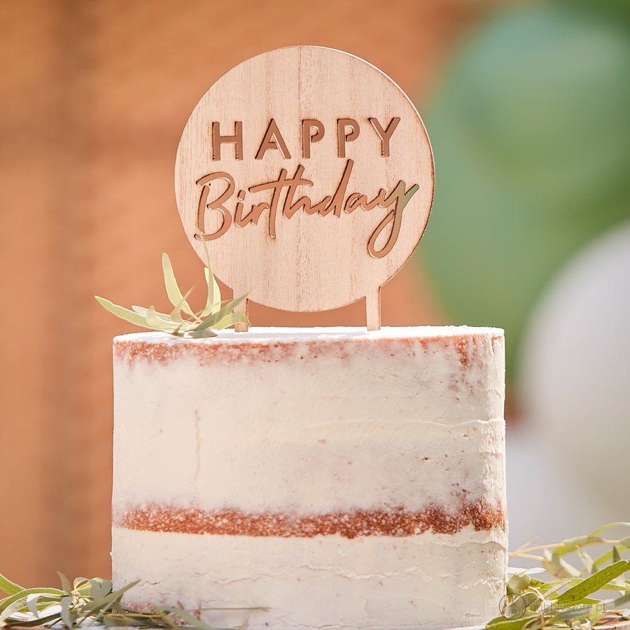 Topo de Bolo Happy Birthday Madeira
