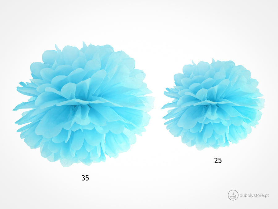 Pompom Azul Céu (25cm)