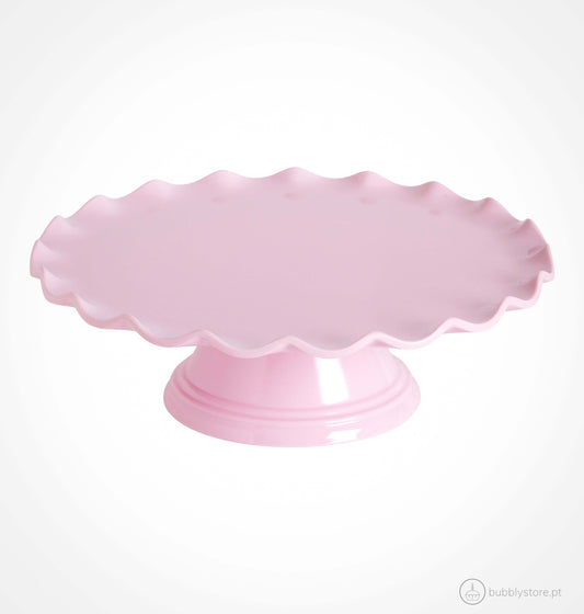 Pink Waves Cake Plate